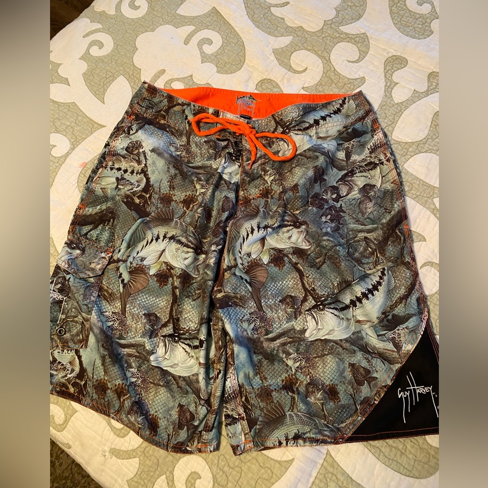 Guy Harvey Men's Fish Print Shorts - Multicolor